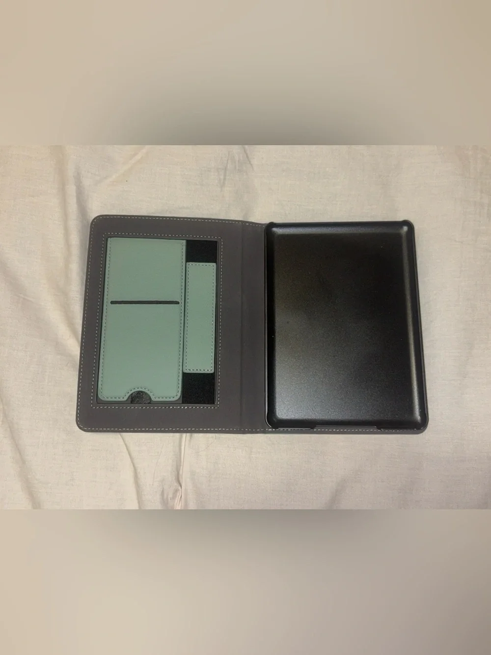 Cobak Sage Green Tablet Case with Card Slot, Magnetic Closure, Hand Strap, Stand